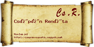 Csépán Renáta névjegykártya