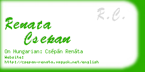 renata csepan business card